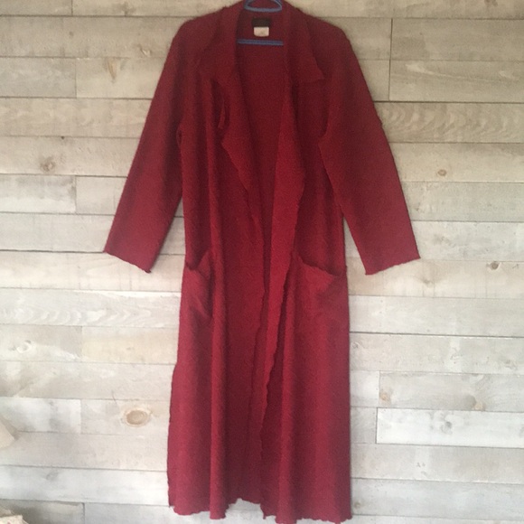 Linda Lindstrom knit maxi open style cardigan - Picture 1 of 14